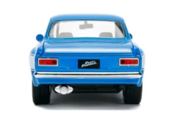 1970 Brian's Ford Escort Blue White Stripes Fast Furious Movie 1/24 Diecast Model Car Jada 99572