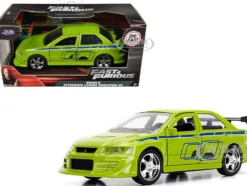 Brian's Mitsubishi Lancer Evolution VII Green Fast & Furious Movie 1/32 Diecast Model Car Jada 99789