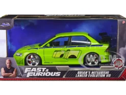 Brian's Mitsubishi Lancer Evolution VII The Fast and the Furious Movie 1/24 Diecast Model Car Jada 99788