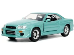 Brian's Nissan Skyline GT-R (BNR34) RHD (Right Hand Drive) Turquoise Metallic 