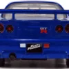 Brian's Nissan Skyline GT-R R34 Blue "Fast & Furious" Movie 1/32 Diecast Car Model Jada 97185