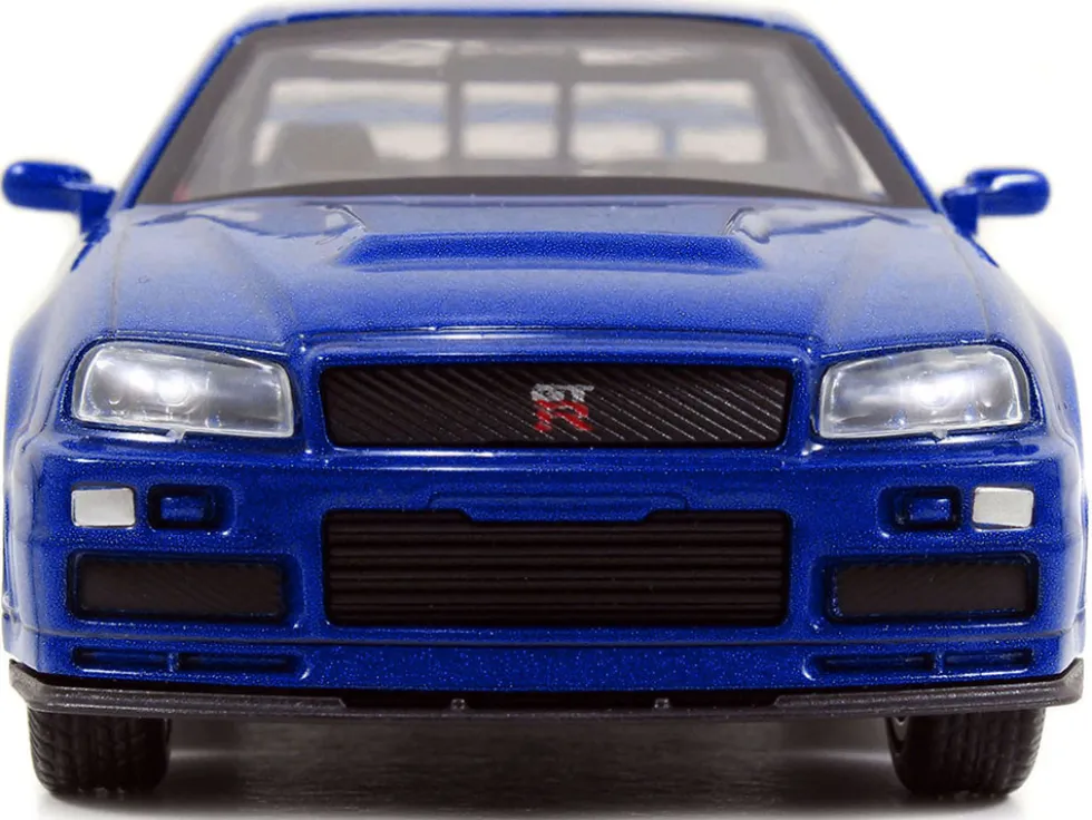 Brian's Nissan Skyline GT-R R34 Blue "Fast & Furious" Movie 1/32 Diecast Car Model Jada 97185