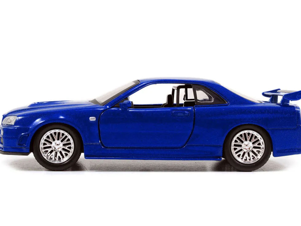 Brian's Nissan Skyline GT-R R34 Blue "Fast & Furious" Movie 1/32 Diecast Car Model Jada 97185
