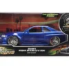 Brian's Nissan Skyline GT-R (R34) RHD (Right Hand Drive) Blue Color Brush Finish 25 Years of Fast & Furious Anniversary "2 Fast 2 Furious" (2003) Movie "Fast & Furious" Series 1/24 Diecast Model Car by Jada