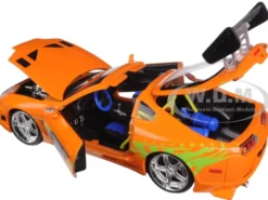 Brian's Toyota Supra Orange "Fast & Furious" Movie 1/24 Diecast Model Car Jada 97168