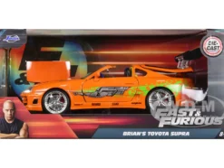 Brian's Toyota Supra Orange "Fast & Furious" Movie 1/24 Diecast Model Car Jada 97168