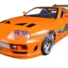 Brian's Toyota Supra Orange with Graphics "Fast & Furious 25th Anniversary" Series 1/24 Diecast Model Car by Jada