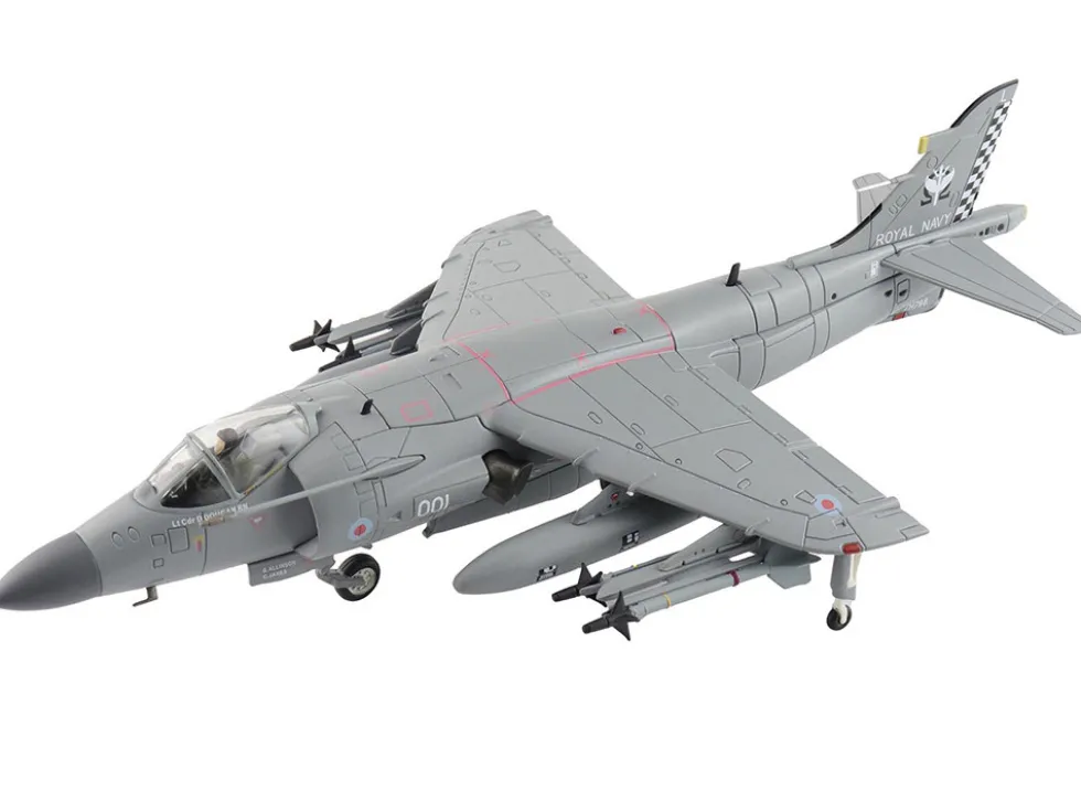 British Aerospace Sea Harrier FA.2 Aircraft with Sea Eagle Missiles "ZH796" (2018) British Royal Navy "Air Power Series" 1/72 Diecast Model by Hobby Master