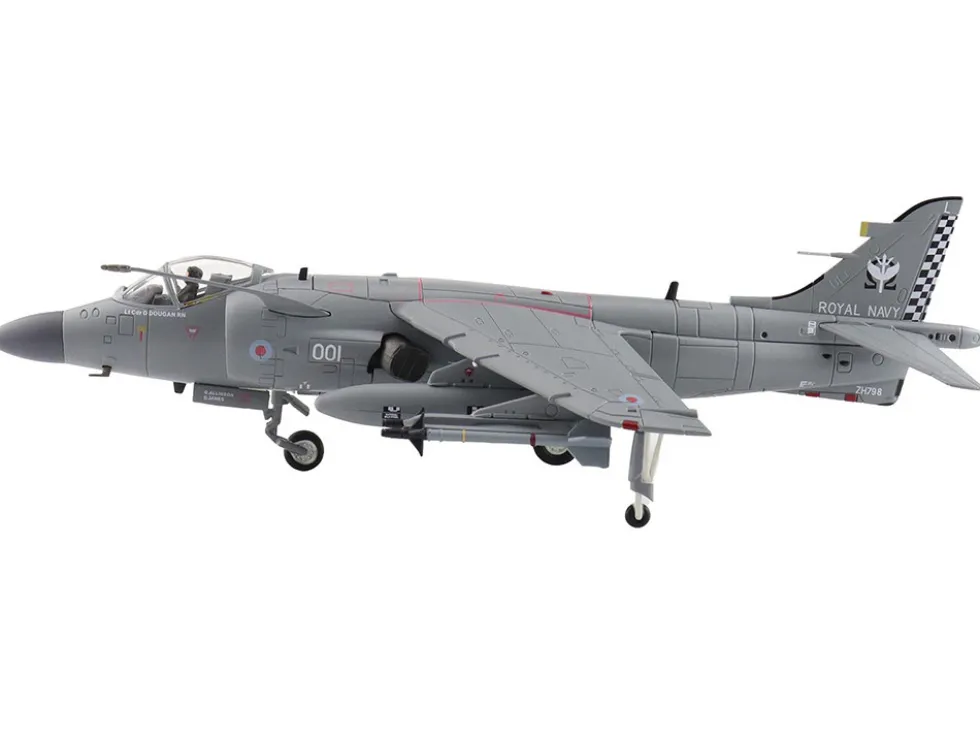 British Aerospace Sea Harrier FA.2 Aircraft with Sea Eagle Missiles "ZH796" (2018) British Royal Navy "Air Power Series" 1/72 Diecast Model by Hobby Master