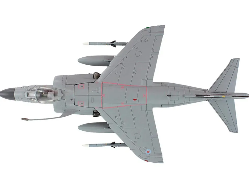 British Aerospace Sea Harrier FA.2 Aircraft with Sea Eagle Missiles "ZH804, Fairford" (2002) British Royal Navy "Air Power Series" 1/72 Diecast Model by Hobby Master