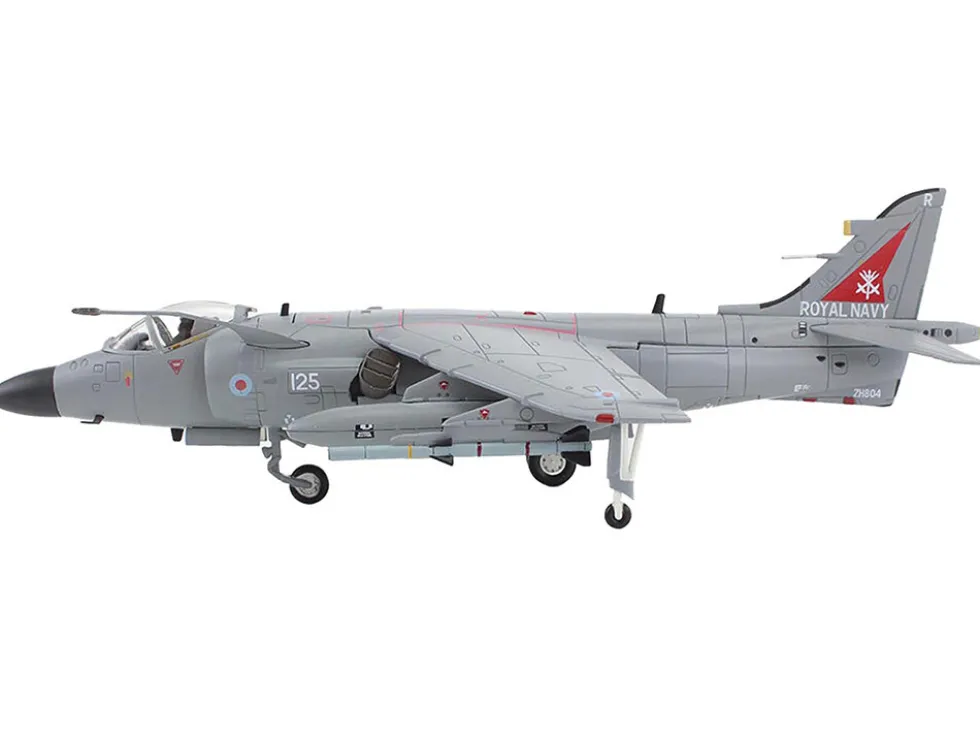 British Aerospace Sea Harrier FA.2 Aircraft with Sea Eagle Missiles "ZH804, Fairford" (2002) British Royal Navy "Air Power Series" 1/72 Diecast Model by Hobby Master