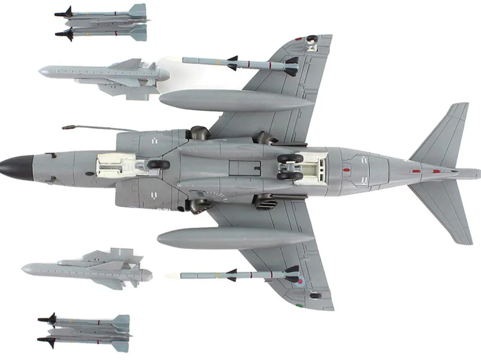 British Aerospace Sea Harrier FA.2 Aircraft with Sea Eagle Missiles "ZH804, Fairford" (2002) British Royal Navy "Air Power Series" 1/72 Diecast Model by Hobby Master