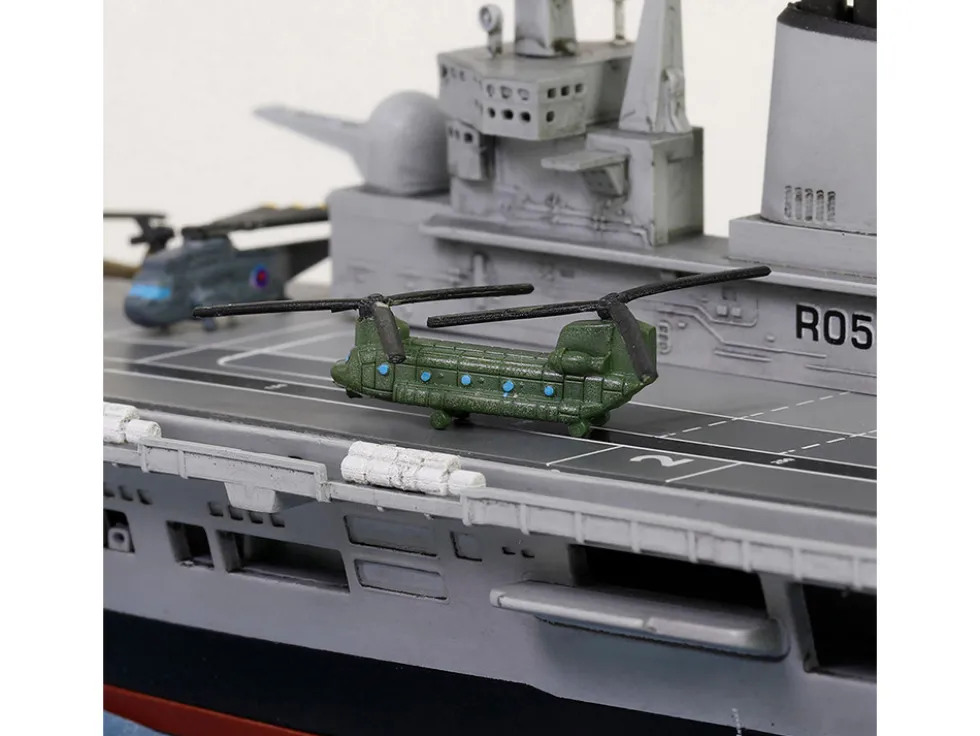 British HMS Invincible (R05) Aircraft Carrier Waterline Edition "Falklands War" (1982) British Royal Navy "Battleship" Series 1/700 Diecast Model by Metal Proud