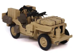 British SAS 1/4-Ton Willys Jeep with Vickers K Machine Gun Desert Sand