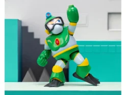 Bubble Man 5" Moveable Figure (Deluxe Version) with Accessories and Alternate Head and Hands "Mega Man" (1987) Video Game Model by Jada