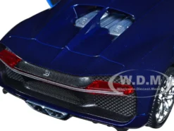 Bugatti Chiron Blue Dark Blue Two-Tone NEX Models Series 1/24 Diecast Model Car Welly 24077W-BL