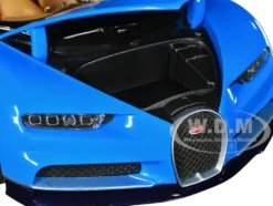 Bugatti Chiron Blue Dark Blue Two-Tone NEX Models Series 1/24 Diecast Model Car Welly 24077W-BL