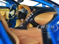 Bugatti Chiron Blue Dark Blue Two-Tone NEX Models Series 1/24 Diecast Model Car Welly 24077W-BL