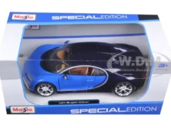Bugatti Chiron Blue 1/24 Diecast Model Car Maisto 31514