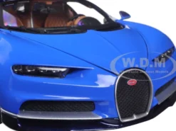 2016 Bugatti Chiron Blue 1/18 Diecast Model Car Bburago 11040