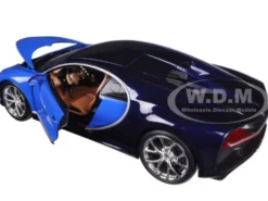 2016 Bugatti Chiron Blue 1/18 Diecast Model Car Bburago 11040