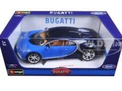 2016 Bugatti Chiron Blue 1/18 Diecast Model Car Bburago 11040