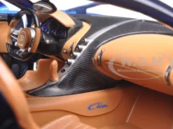 2016 Bugatti Chiron Blue 1/18 Diecast Model Car Bburago 11040