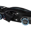 Bugatti Divo Carbon Fiber with Blue Accents "Carbon Series - Bburago 50th Anniversary" 1/18 Diecast Model Car by Bburago