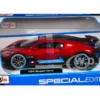 Bugatti Divo Red Metallic with Carbon and Blue Accents "Special Edition" 1/24 Diecast Model Car by Maisto
