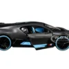 Bugatti Divo Satin Charcoal Gray Carbon Blue Accents Special Edition 1/24 Diecast Model Car Maisto 31526