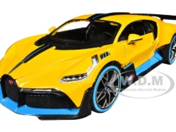 Bugatti Divo Yellow Metallic with Carbon and Blue Accents 