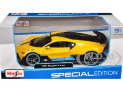 Bugatti Divo Yellow Metallic with Carbon and Blue Accents 