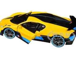 Bugatti Divo Yellow Metallic with Carbon and Blue Accents 