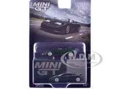 Bugatti EB110 GT Verde Scuro Dark Green Metallic Limited Edition 1/64 Diecast Model Car by Mini GT