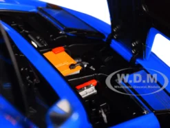 Bugatti EB110 SS Super Sport French Racing Blue Silver Wheels 1/18 Model Car Autoart 70917