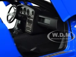 Bugatti EB110 SS Super Sport French Racing Blue Silver Wheels 1/18 Model Car Autoart 70917