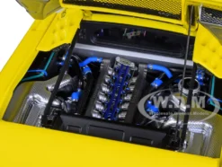Bugatti EB110 SS Super Sport Giallo Bugatti Yellow Silver Wheels 1/18 Model Car Autoart 70918