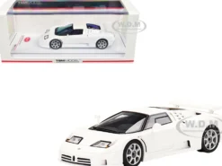 Bugatti EB110 Super Sport Bianco Monaco White 1/43 Model Car True Scale Miniatures TSM430673