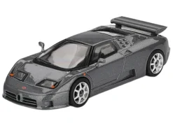Bugatti EB110 Super Sport Grigio Scuro Dark Gray Metallic Limited Edition 1/64 Diecast Model Car by Mini GT