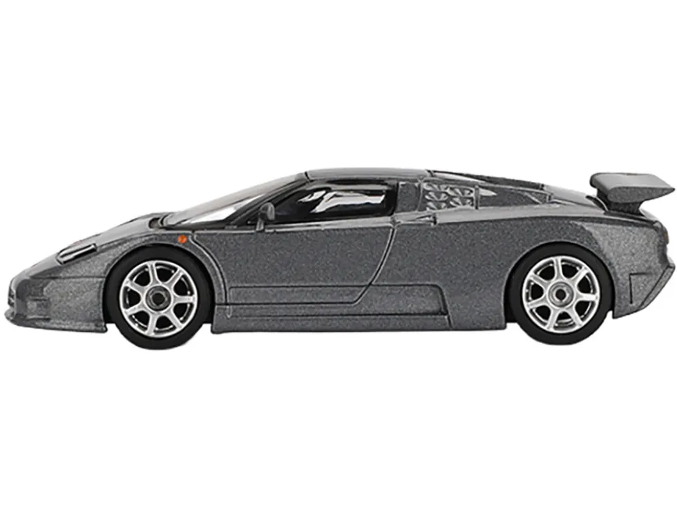 Bugatti EB110 Super Sport Grigio Scuro Dark Gray Metallic Limited Edition 1/64 Diecast Model Car by Mini GT