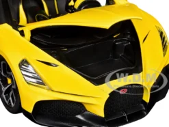 Bugatti Mistral Yellow with Carbon Accents 1/18 Diecast Model Car by Bburago