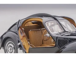 1938 Bugatti Type 57SC Atlantic Disc Wheels Black 1/43 Diecast Model Car Autoart 50946