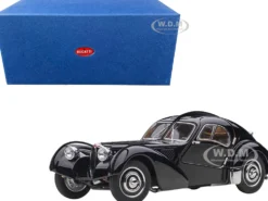 1938 Bugatti Type 57SC Atlantic Disc Wheels Black 1/43 Diecast Model Car Autoart 50946