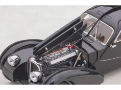 1938 Bugatti Type 57SC Atlantic Disc Wheels Black 1/43 Diecast Model Car Autoart 50946