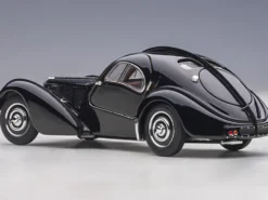 1938 Bugatti Type 57SC Atlantic Disc Wheels Black 1/43 Diecast Model Car Autoart 50946