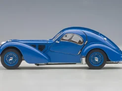 1938 Bugatti Type 57SC Atlantic Metal Wire Spoke Wheels Blue 1/43 Diecast Model Car Autoart 50947
