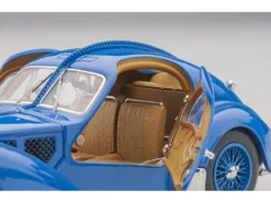 1938 Bugatti Type 57SC Atlantic Metal Wire Spoke Wheels Blue 1/43 Diecast Model Car Autoart 50947