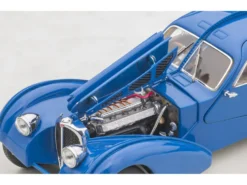 1938 Bugatti Type 57SC Atlantic Metal Wire Spoke Wheels Blue 1/43 Diecast Model Car Autoart 50947