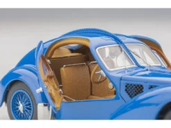 1938 Bugatti Type 57SC Atlantic Metal Wire Spoke Wheels Blue 1/43 Diecast Model Car Autoart 50947