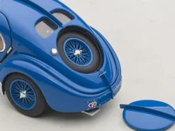 1938 Bugatti Type 57SC Atlantic Metal Wire Spoke Wheels Blue 1/43 Diecast Model Car Autoart 50947